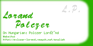 lorand polczer business card